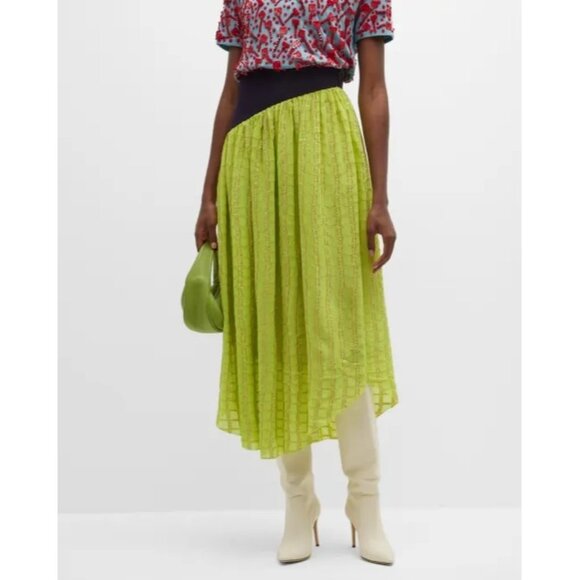 Tory Burch Dresses & Skirts - T-158. Tory Burch Asymmetric Colorblock Midi Skirt